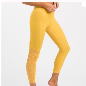 Zyia nwt sunshine yellow light n tight mesh leggin